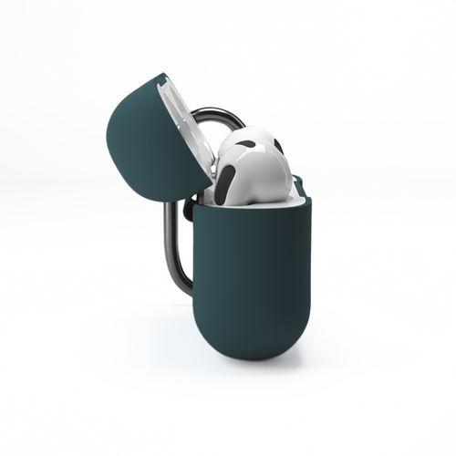 Etui na słuchawki silikonowe do Apple AirPods Butelkowo-turkusowe