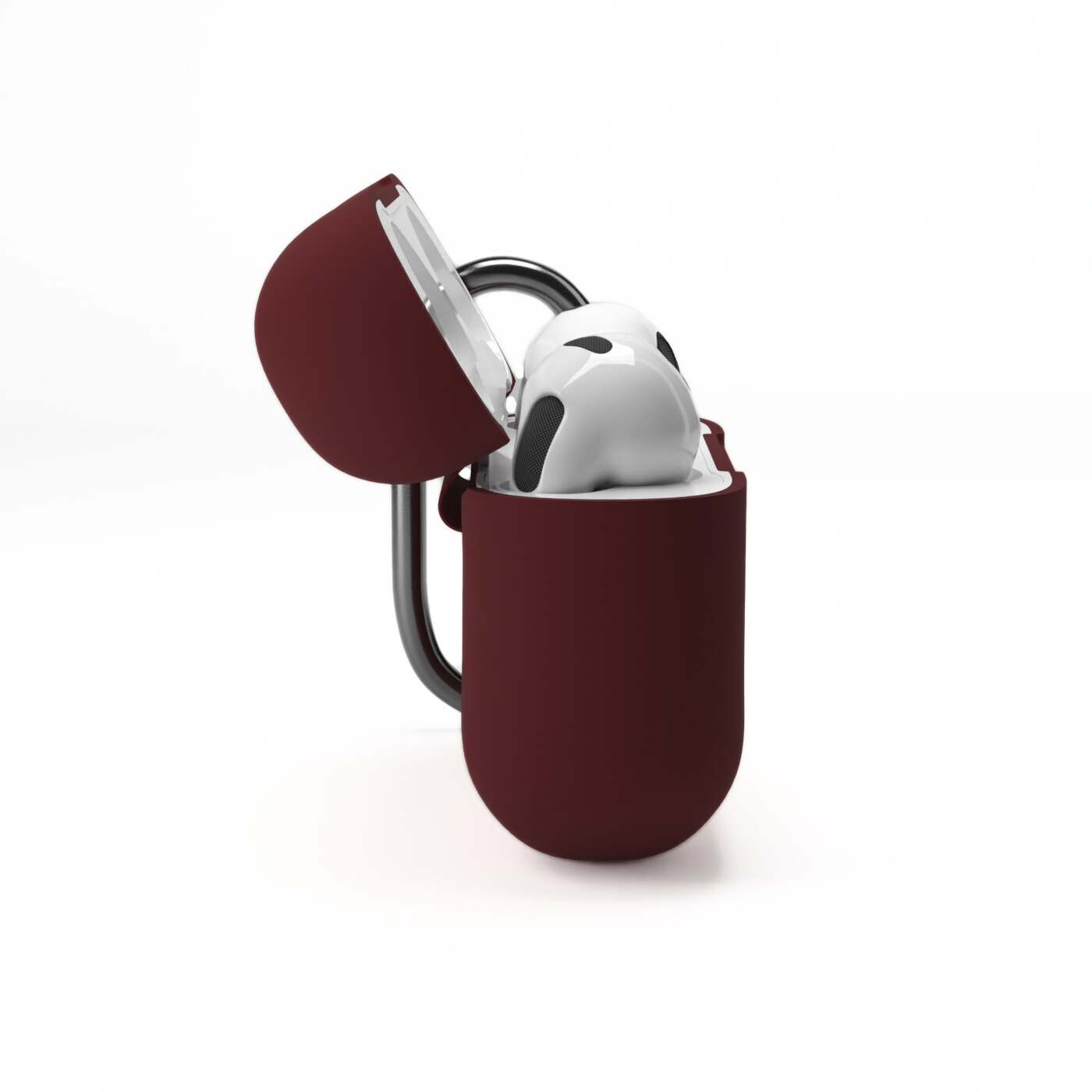 Etui na słuchawki silikonowe do Apple AirPods Bordowe