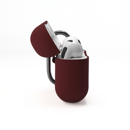 Etui na słuchawki silikonowe do Apple AirPods Bordowe