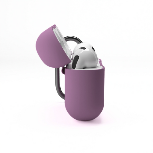 Etui na słuchawki silikonowe do Apple AirPods Amarantowe