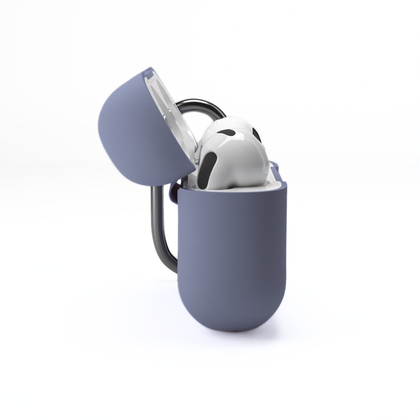 Etui na słuchawki silikonowe do Apple AirPods Szaroniebieskie