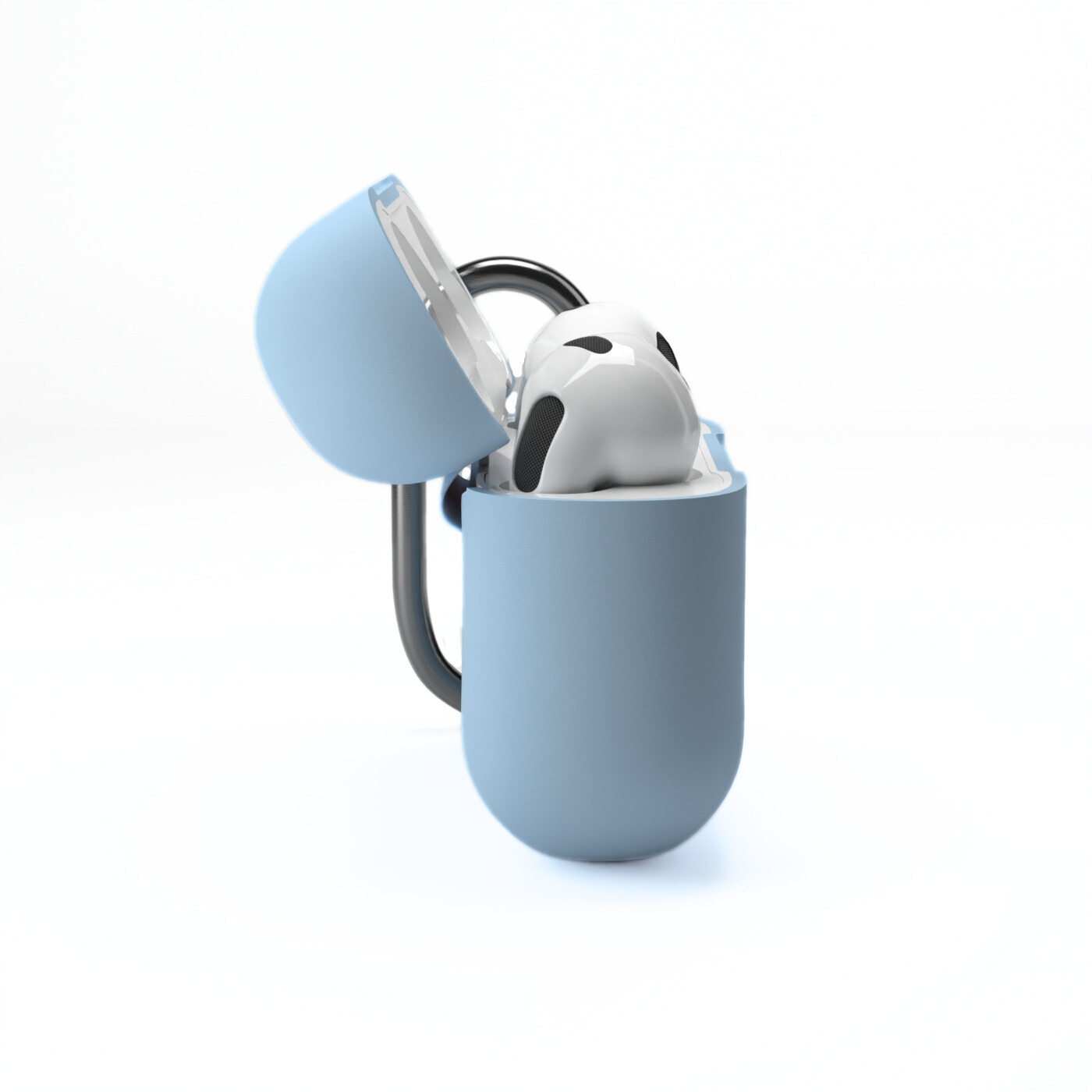 Etui na słuchawki silikonowe do Apple AirPods Błękitno-niebieskie