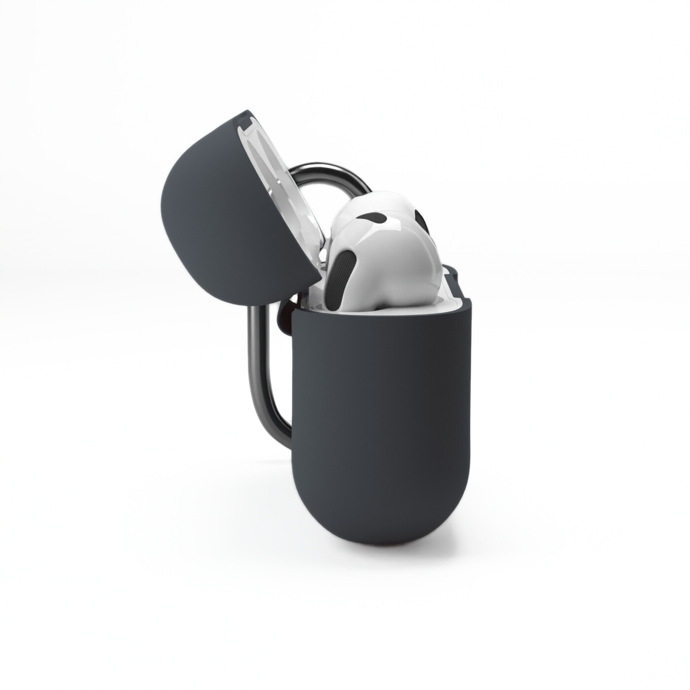 Etui na słuchawki silikonowe do Apple AirPods Grafitowe