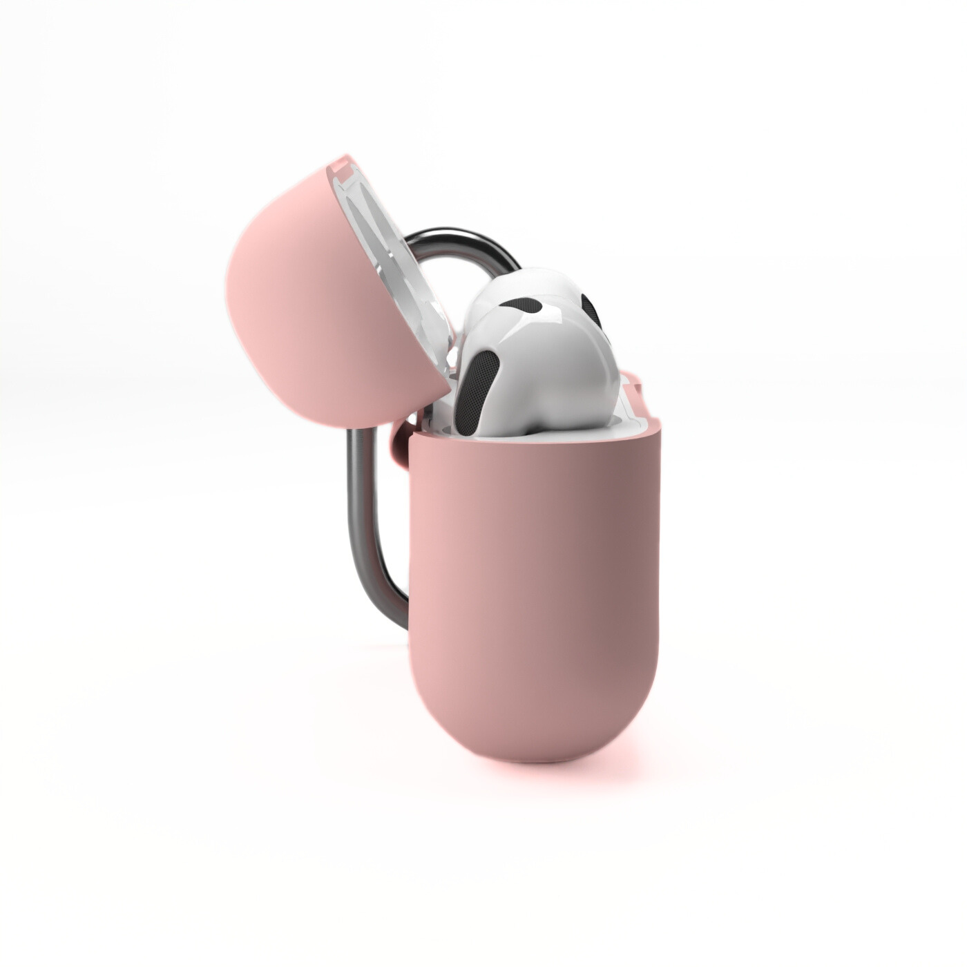 Etui na słuchawki silikonowe do Apple AirPods Pudrowo-różowe