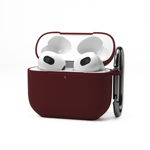 Etui na słuchawki silikonowe do Apple AirPods Bordowe