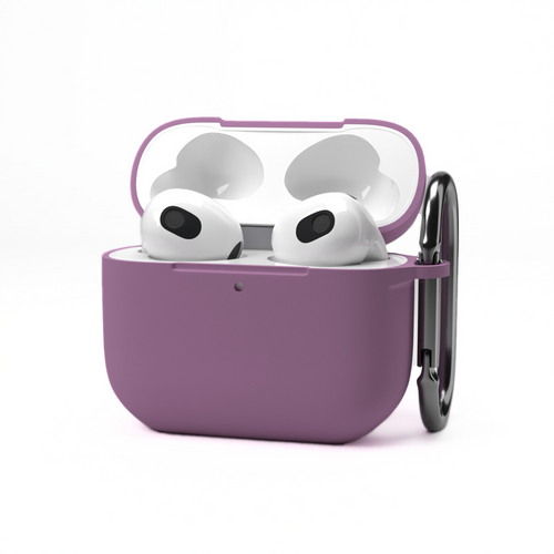 Etui na słuchawki silikonowe do Apple AirPods Amarantowe