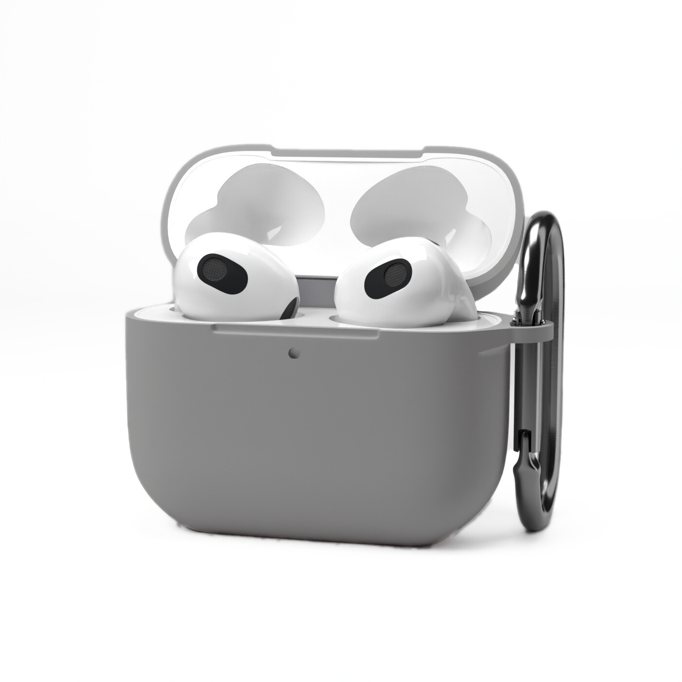 Etui na słuchawki silikonowe do Apple AirPods Perłowo-szare