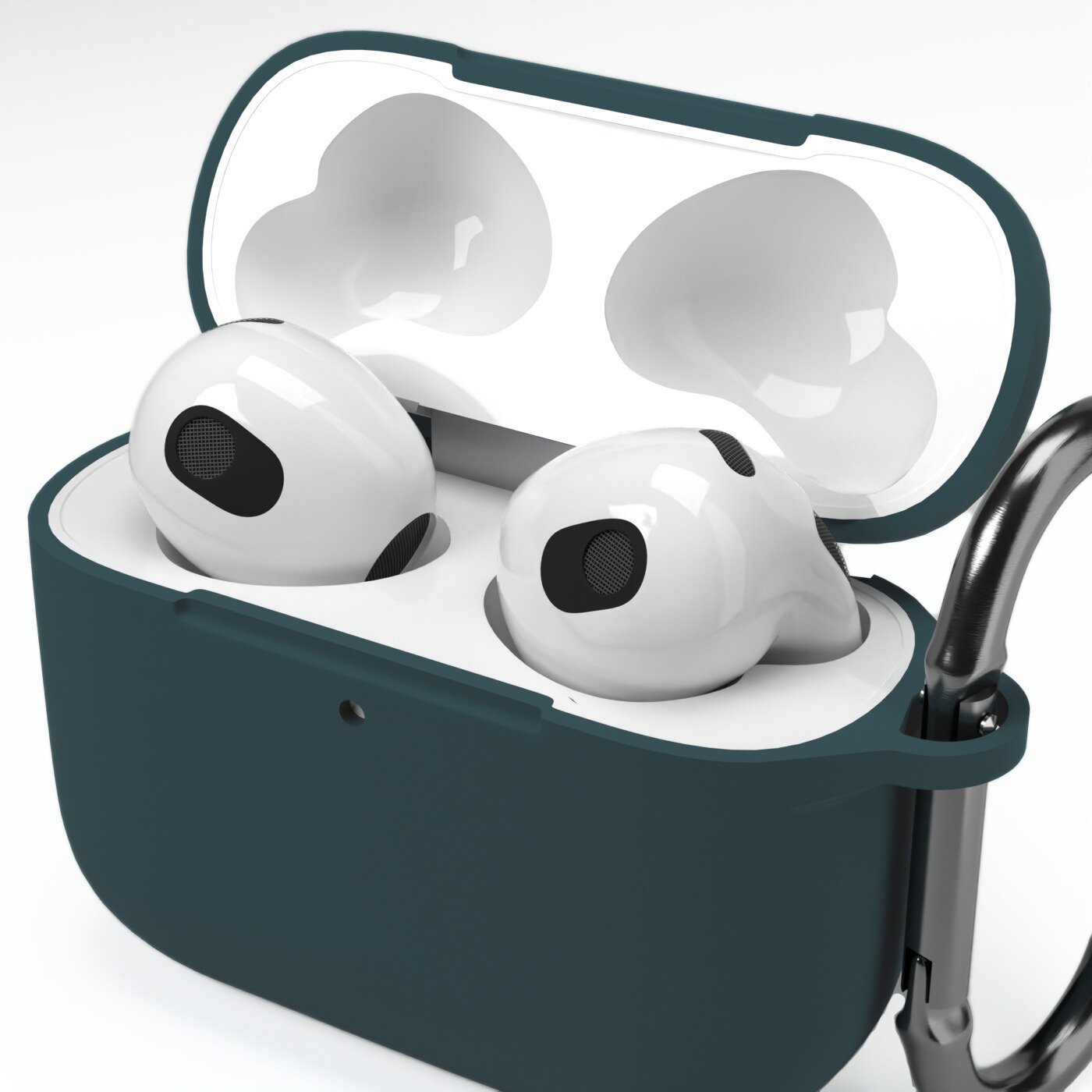 Etui na słuchawki silikonowe do Apple AirPods Butelkowo-turkusowe