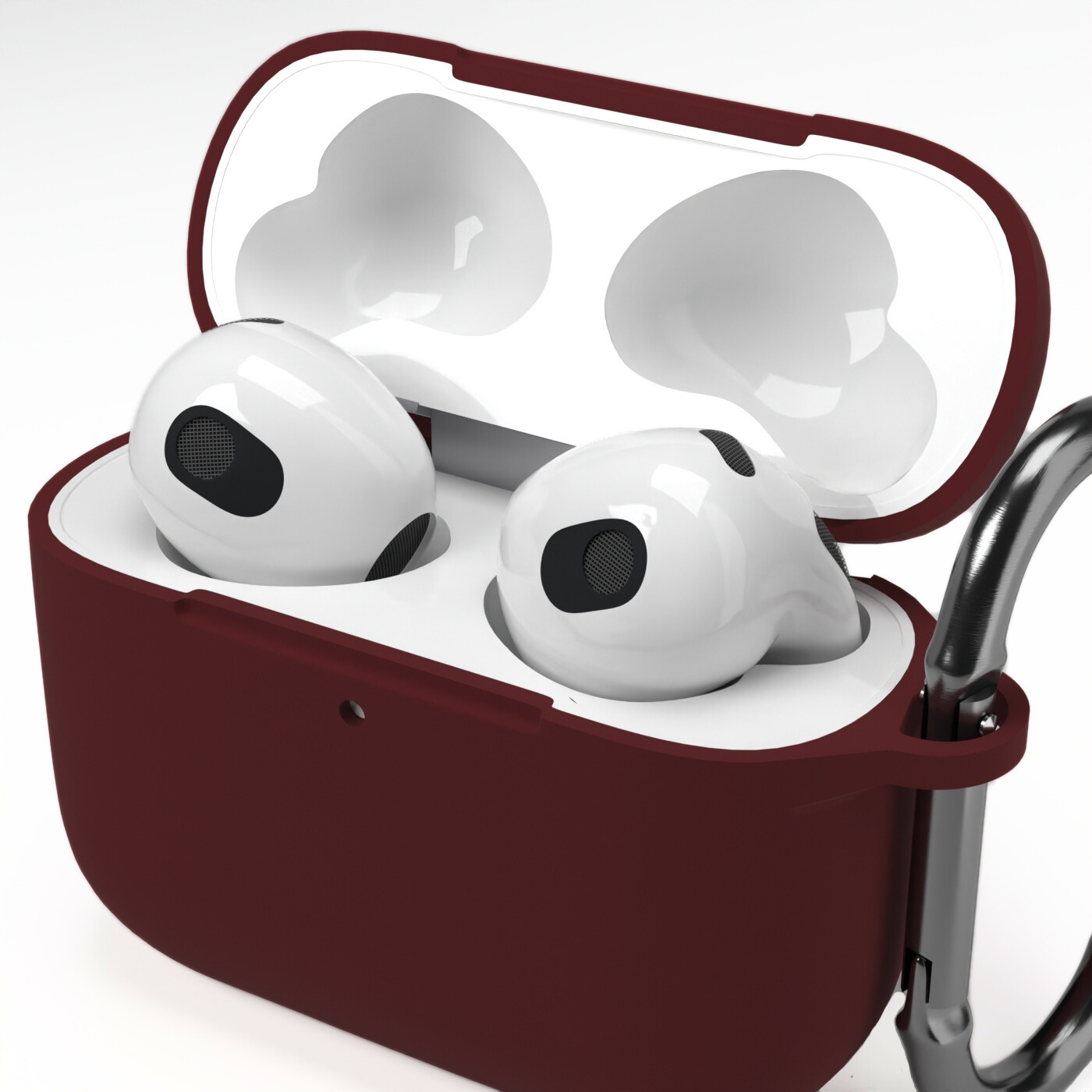 Etui na słuchawki silikonowe do Apple AirPods Bordowe