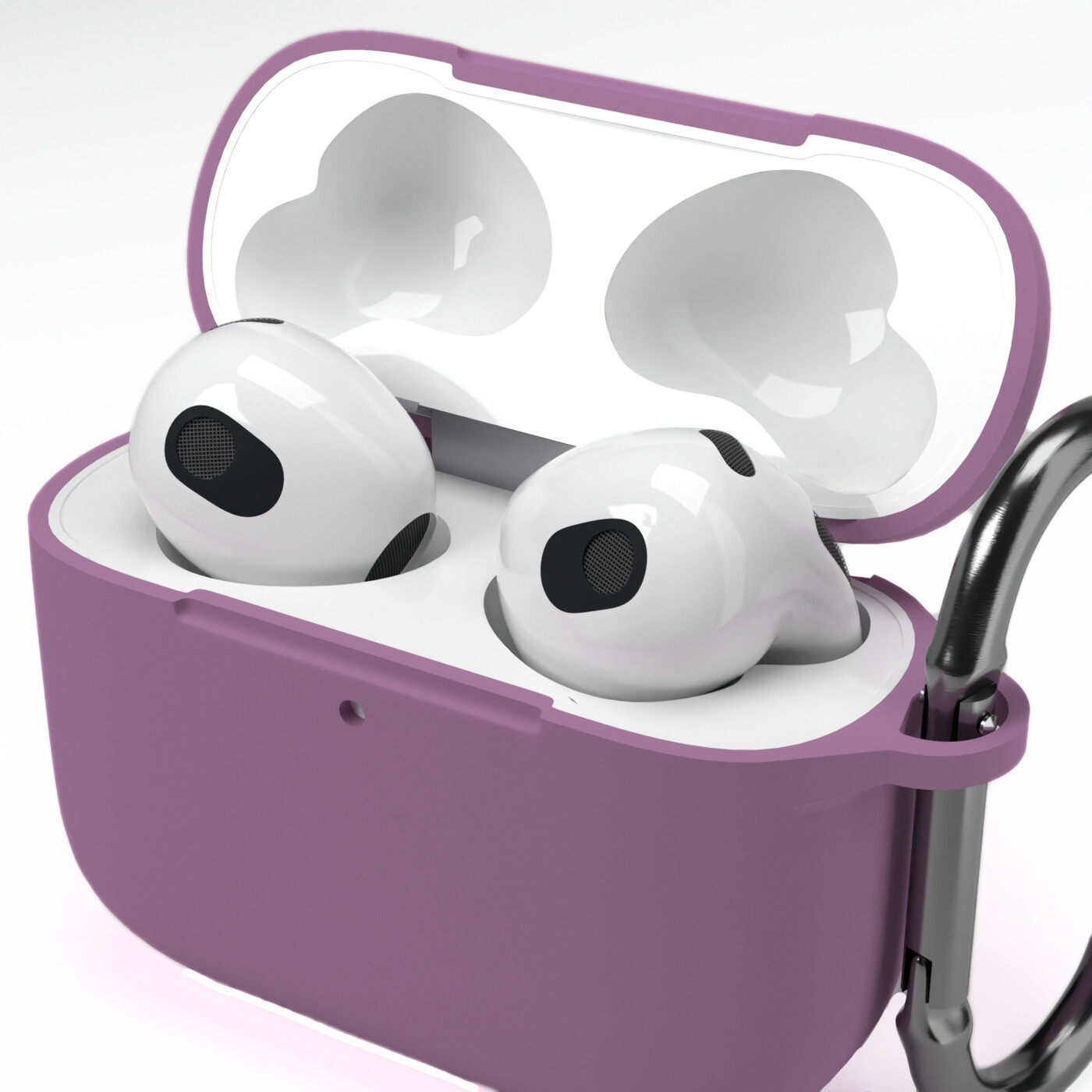 Etui na słuchawki silikonowe do Apple AirPods Amarantowe