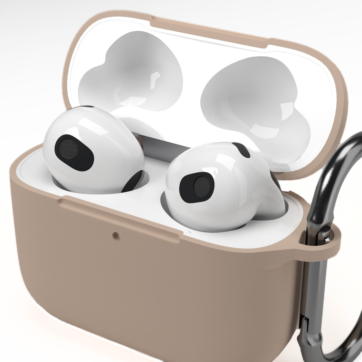 Etui na słuchawki silikonowe do Apple AirPods Piaskowo-różowe