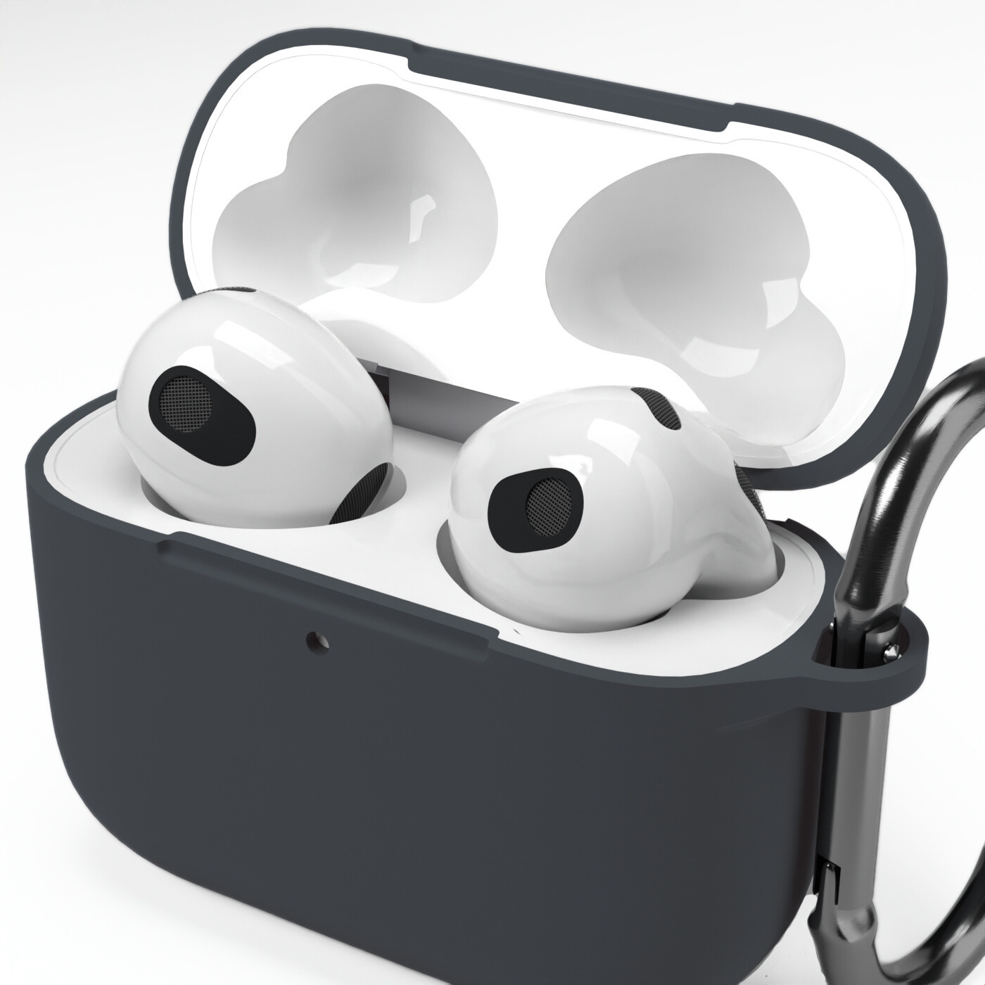 Etui na słuchawki silikonowe do Apple AirPods Grafitowe
