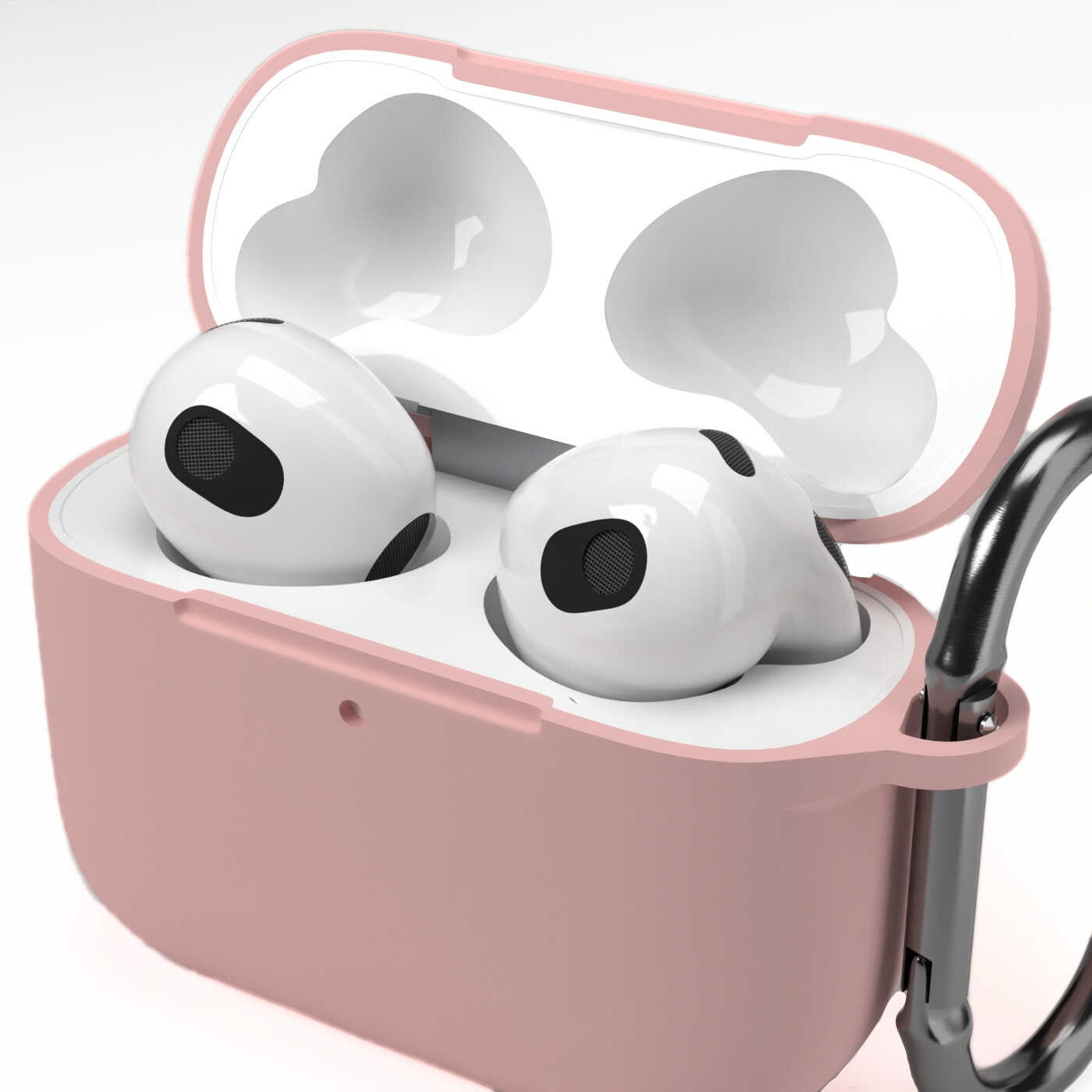 Etui na słuchawki silikonowe do Apple AirPods Pudrowo-różowe